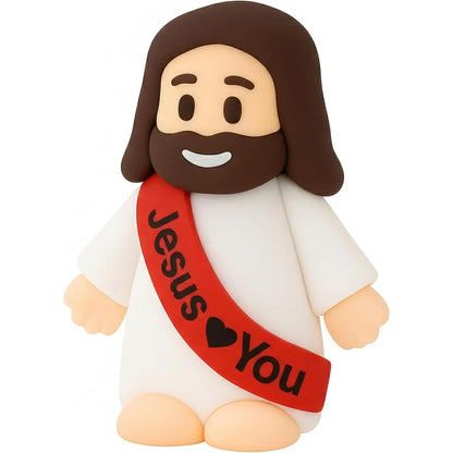 100 Pcs Plastic Mini Jesus Figurines Bulk - Religious Collectibles, Religious Decorations for Nativity, Altars, Spiritual Gift & Prayer Blessings