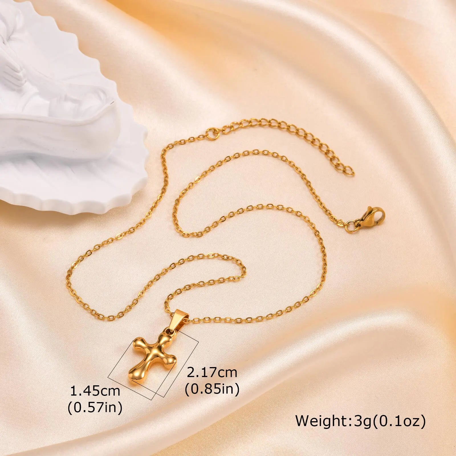 Christian Religion Necklaces for Women Men, Zircon Cross Pendant Charm Necklace, Classic Gold Plated Jewelry