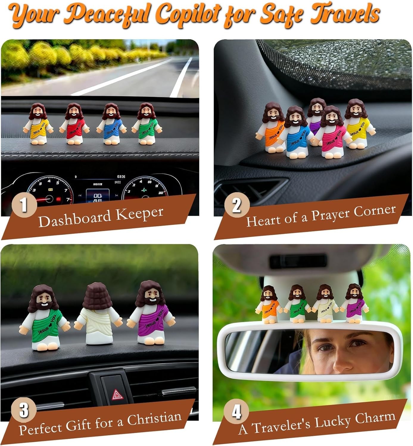 Little Jesus Figures 40 70 105 Pack,Mini Jesus Loves You Figures Religious Christ Savior for Christmas Party Favors Baptism Gifts Sunday School Easter Egg Stuffers Craft (40)