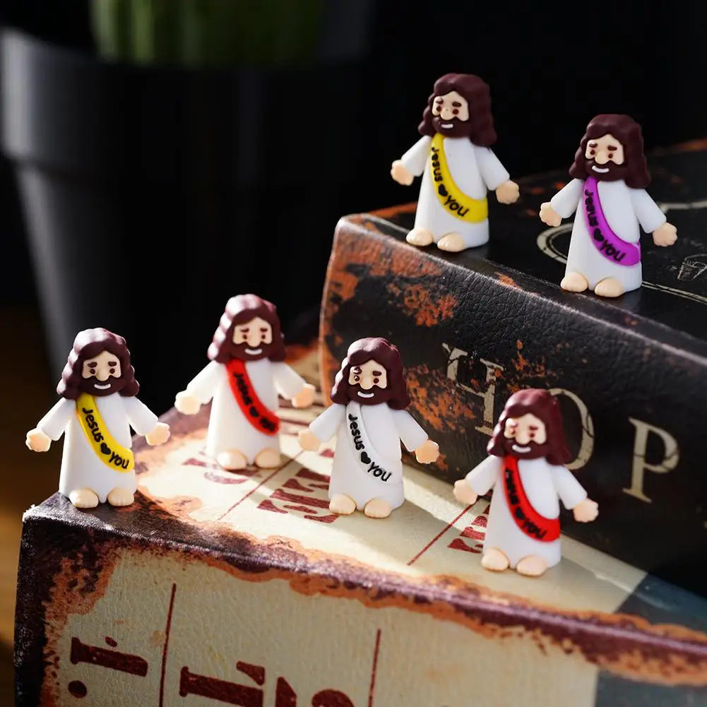 10-50PC Mini Jesus Statue Set Decor Easter Cartoon Jesus Toys Festive Party Scene Decor Room Tabletop Figurines Easter Gifts