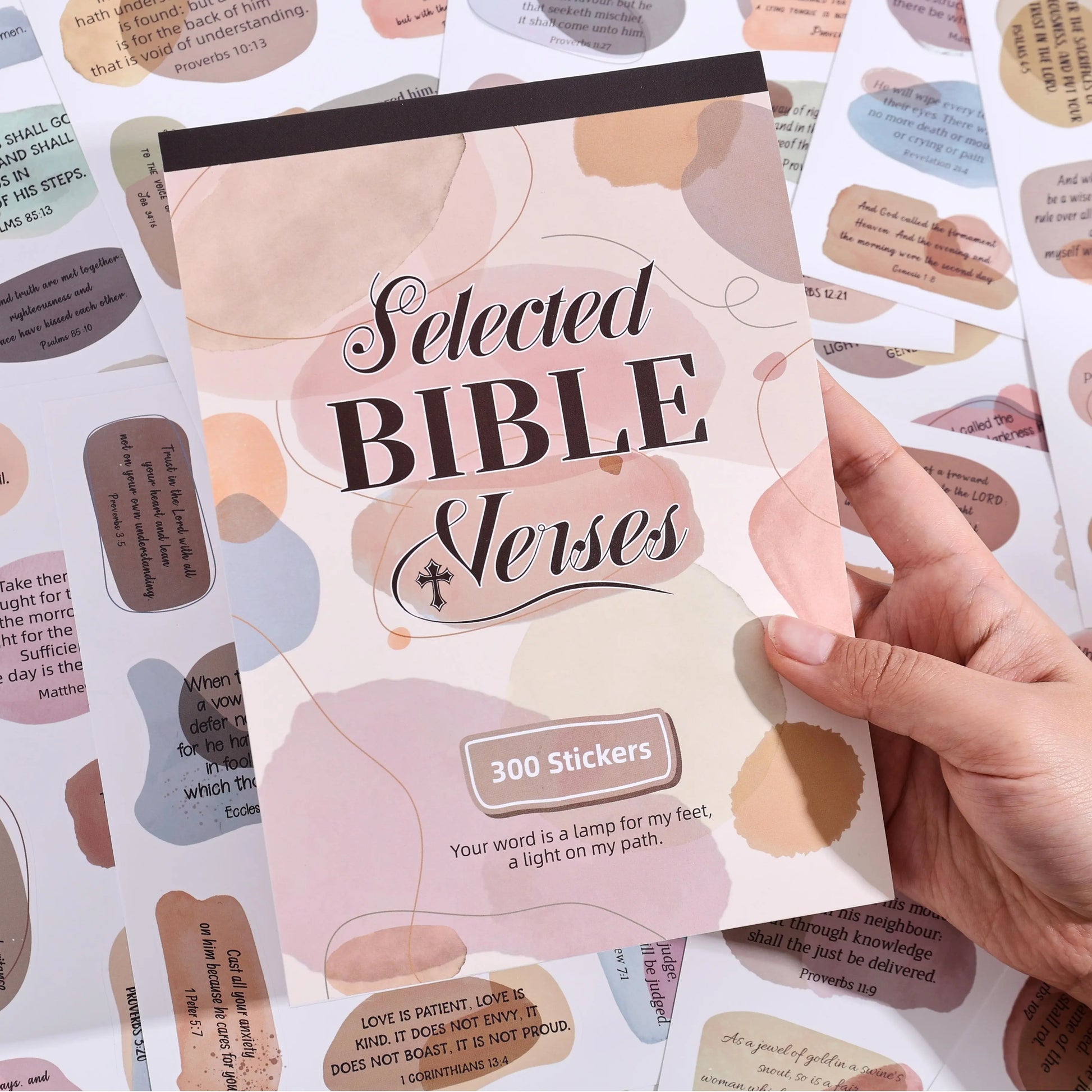 300+Pcs Christian Vinyl Stickers Kit - Water Resistant Bible Stickers, Inspirational Designs, Jesus Imagery, Enhance Bible Study, Scrapbooking Supplies, Easter Gifts for Women