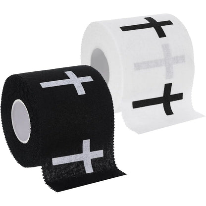 2Pcs Christian Athletic Tape 2IN X 23FT Cotton White Sports Tape | Cross Wrist Tape with Bible Verse Religious Christian Gifts for Men Women