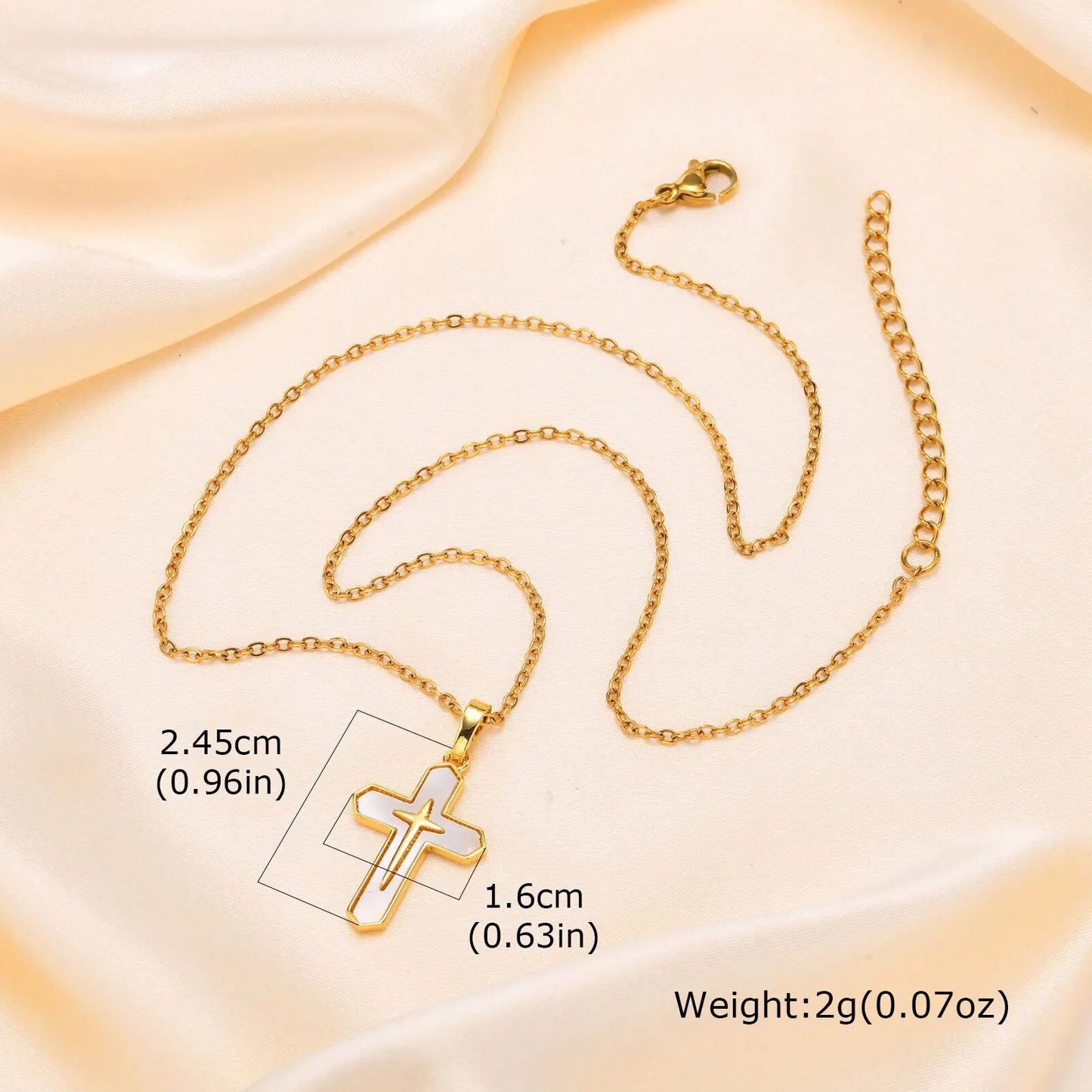 Christian Religion Necklaces for Women Men, Zircon Cross Pendant Charm Necklace, Classic Gold Plated Jewelry