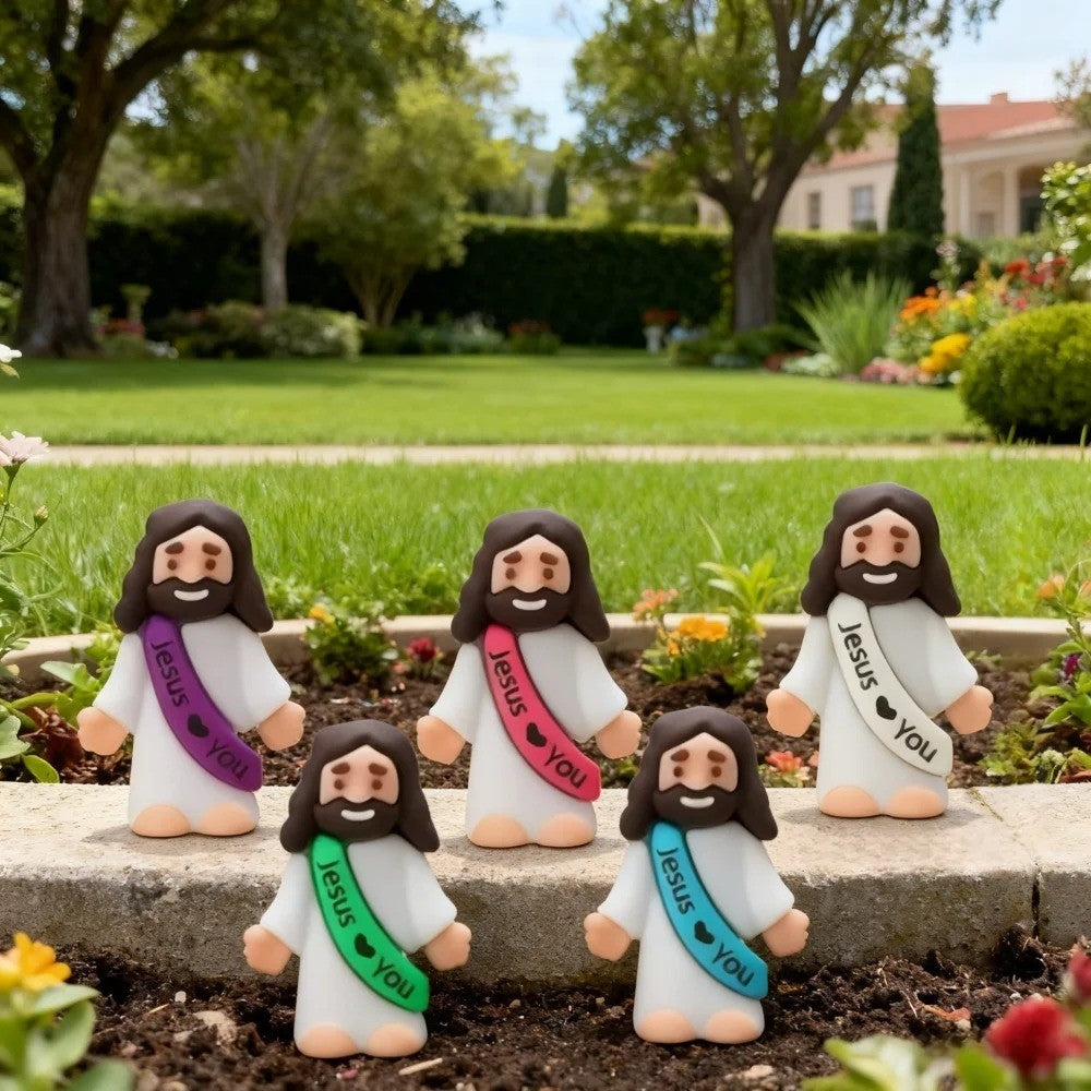 10 Little Jesus Figures, Mini Figurines Lot Bulk Tiny Loves You Figure VBS Bible