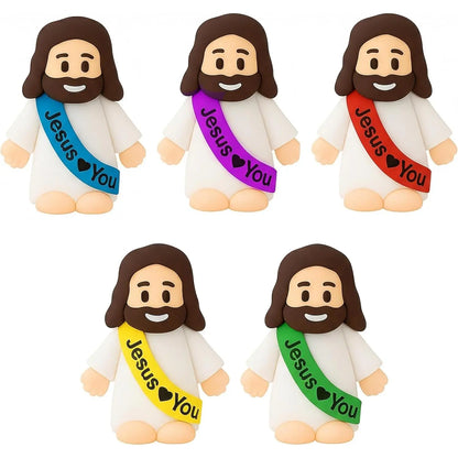 100 Pcs Plastic Mini Jesus Figurines Bulk - Religious Collectibles, Religious Decorations for Nativity, Altars, Spiritual Gift & Prayer Blessings