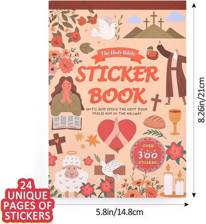 300+Pcs Christian Vinyl Stickers Kit - Water Resistant Bible Stickers, Inspirational Designs, Jesus Imagery, Enhance Bible Study, Scrapbooking Supplies, Easter Gifts for Women