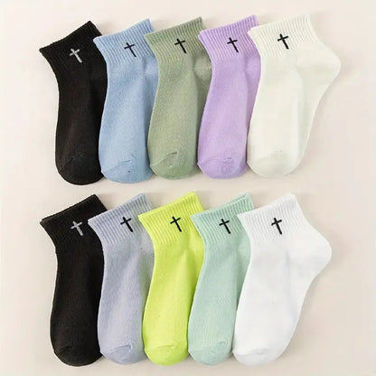 Cross Socks - Quarter Crew Christian Socks - Christian Socks - Christian Gift