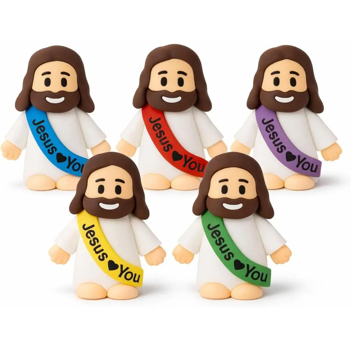 100 Pcs Plastic Mini Jesus Figurines Bulk - Religious Collectibles, Religious Decorations for Nativity, Altars, Spiritual Gift & Prayer Blessings