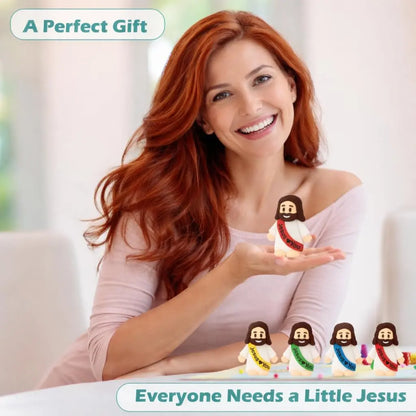 100 Pcs Plastic Mini Jesus Figurines Bulk - Religious Collectibles, Religious Decorations for Nativity, Altars, Spiritual Gift & Prayer Blessings