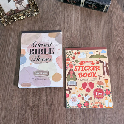 300+Pcs Christian Vinyl Stickers Kit - Water Resistant Bible Stickers, Inspirational Designs, Jesus Imagery, Enhance Bible Study, Scrapbooking Supplies, Easter Gifts for Women