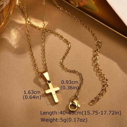 Christian Religion Necklaces for Women Men, Zircon Cross Pendant Charm Necklace, Classic Gold Plated Jewelry